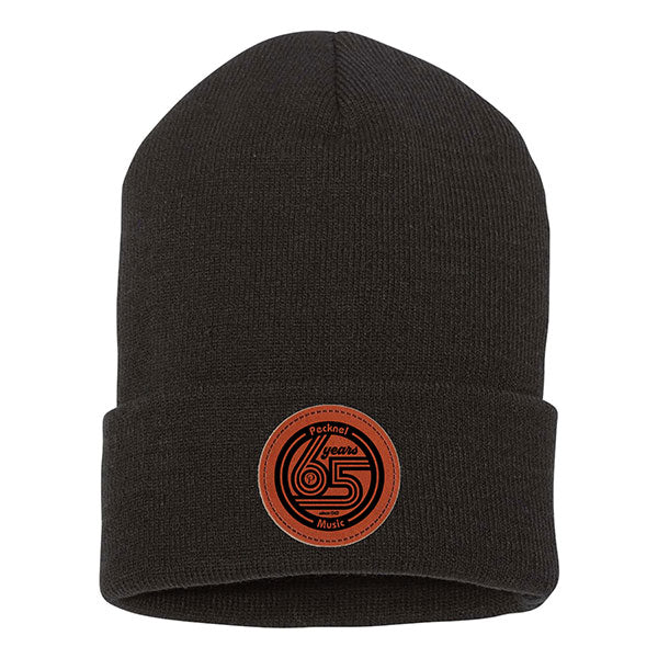 Black Beanie - 65 Year Burnt-In Patch