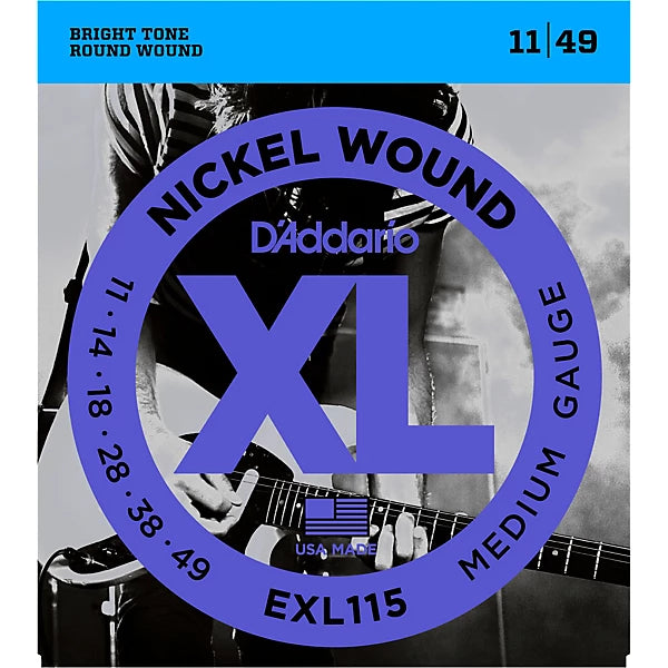D'Addario EXL115 Medium Gauge Guitar Strings Single-Pack