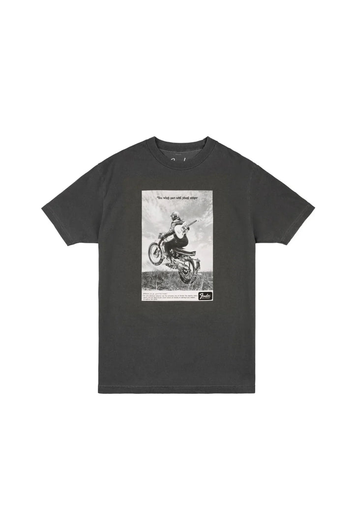 Fender Vintage Ad Motorcycle Rider T-Shirt