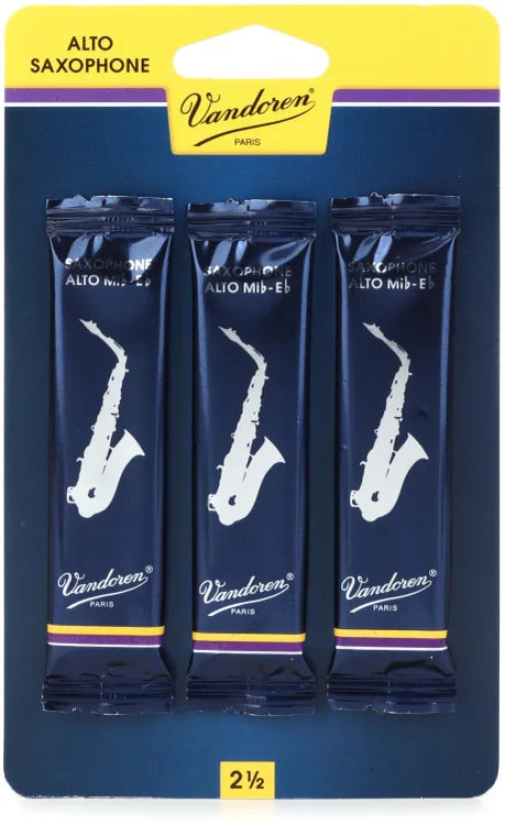 Vandoren Alto Sax Reeds 3-Pack – Pecknel Music