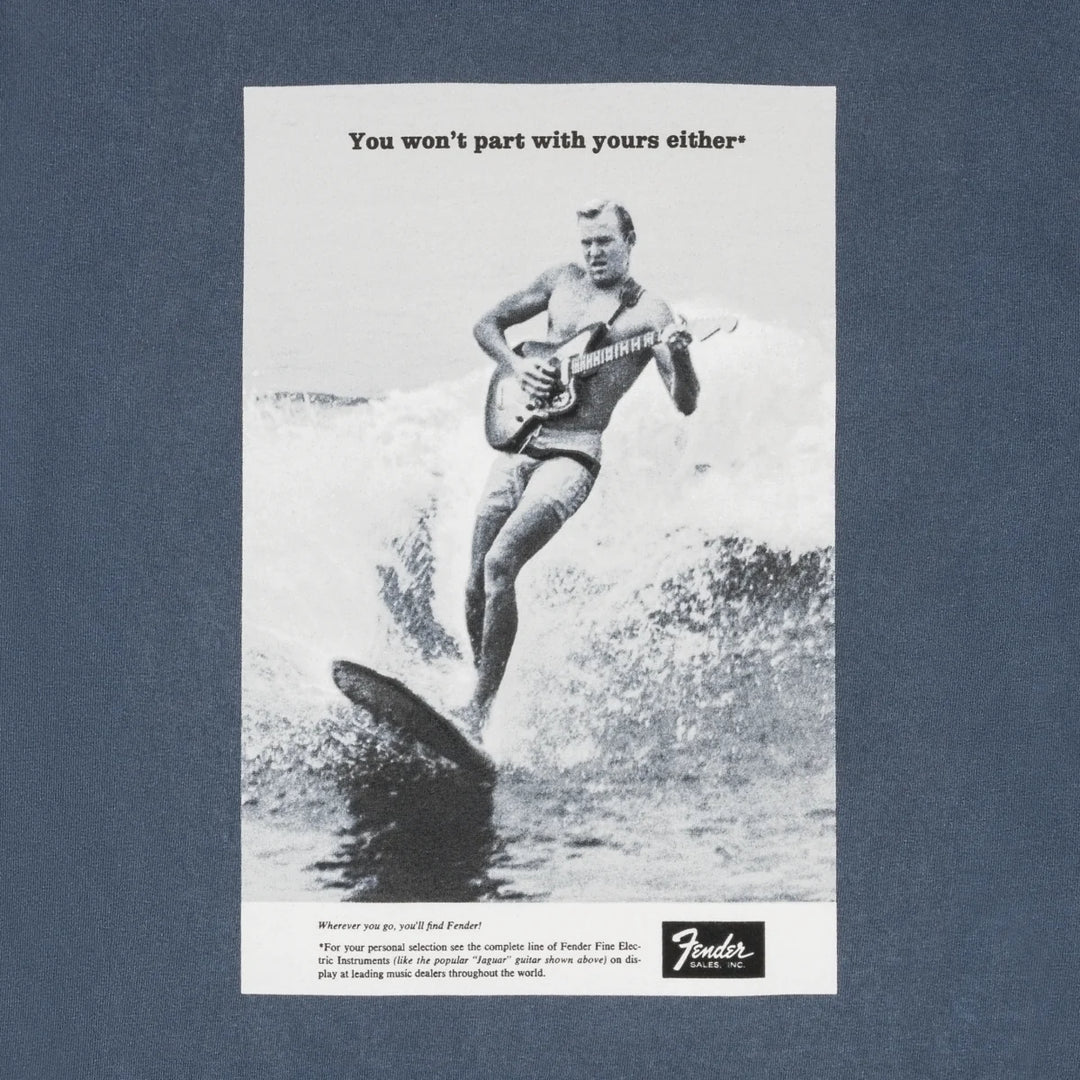 Fender Vintage Ad Surfer Tee, Ocean