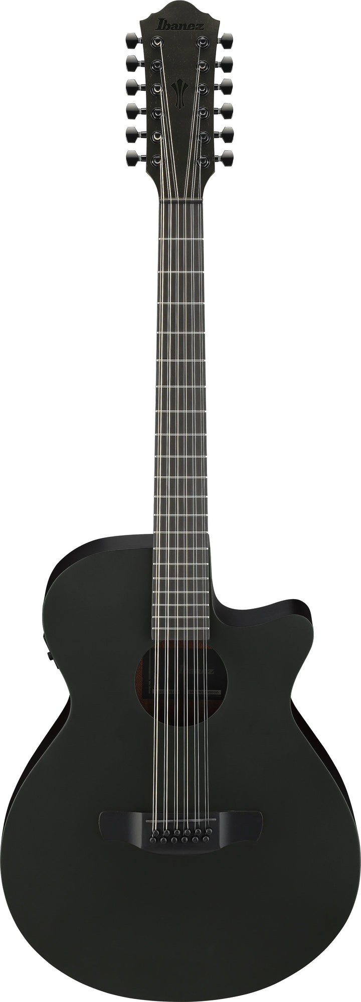 Ibanez AEG1221BOT AEG 12-String Acoustic-Electric Guitar Black Out - Pecknel Music