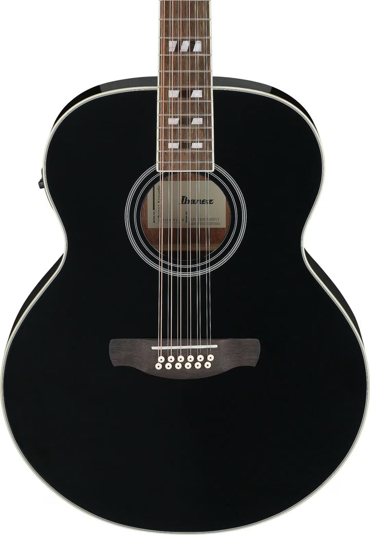banez Artwood AJ7012M1EBK 12-String Acoustic-Electric Guitar (Black High Gloss)