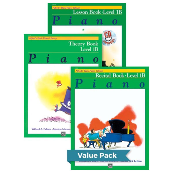 Alfred's Basic Piano Library Lesson, Theory, Recital 1B (Value Pack)