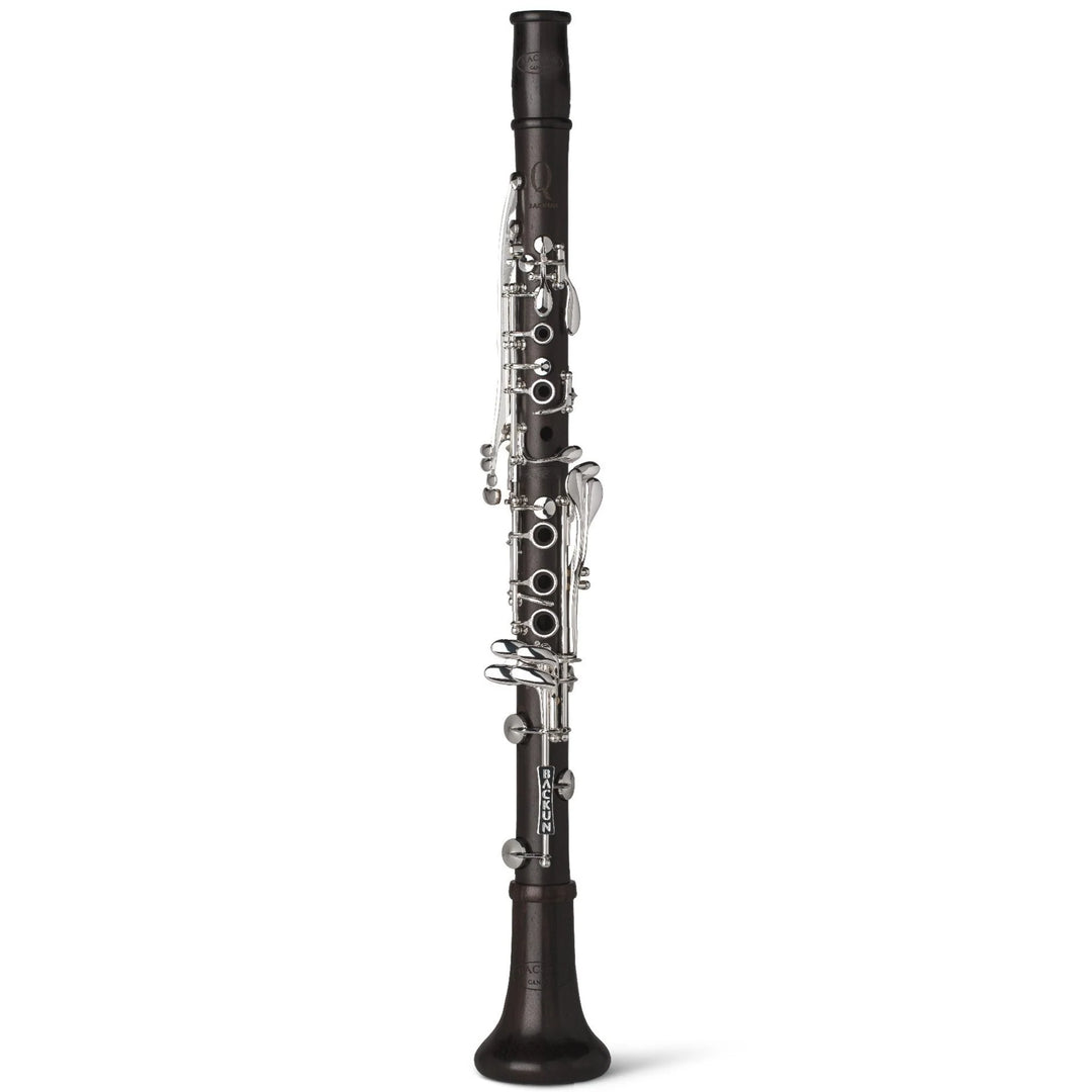 Backun Q-Series Bb Clarinet — Grenadilla Body with Silver Keys & Left-Hand Eb Key - Pecknel Music