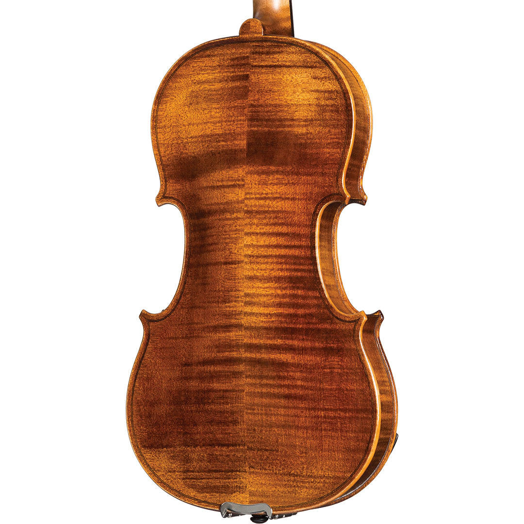 4/4 German Strad Model Violin – Moderate Flame, Softly Shaded Orange-Red Varnish