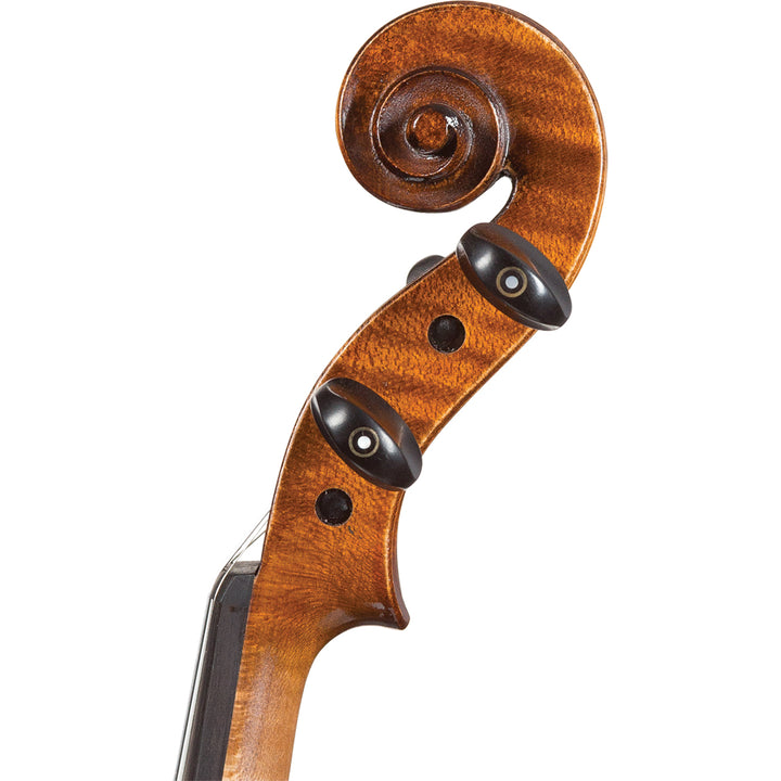 4/4 German Strad Model Violin – Moderate Flame, Softly Shaded Orange-Red Varnish