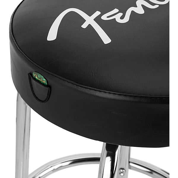 Fender Spaghetti Logo Pick Pouch Barstool 30 in. Black Fender