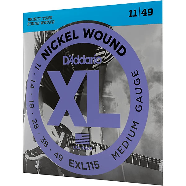 D’Addario EXL115 Nickel Wound Electric Guitar Strings (11-49)