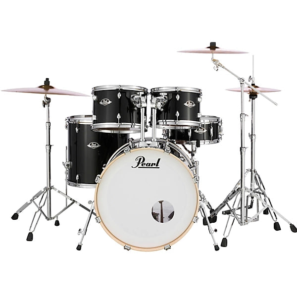 Pearl Export Series EXX725SNPX-C31 5-Piece Drum Set — 22″ Bass • Jet Black • Hardware &amp; Cymbals Included