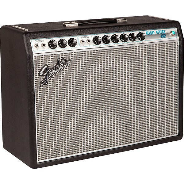 Fender '68 Custom Deluxe Reverb 22W 1x12 Tube Guitar Combo Amp With Celestion G12V-70 Speaker Black
