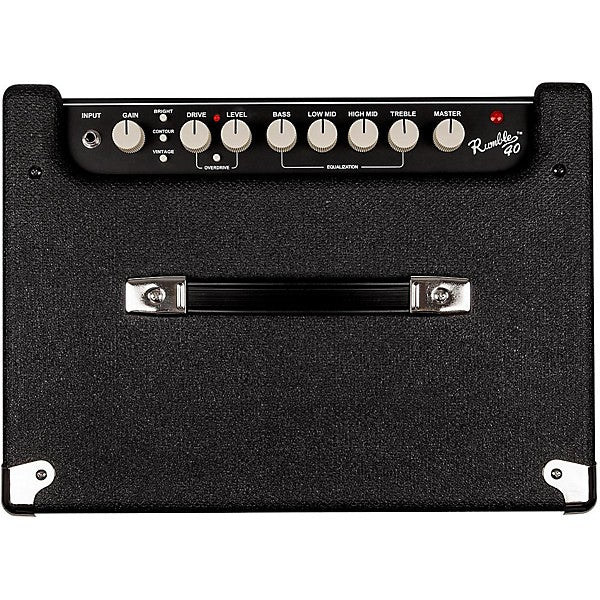 Fender Rumble 40 V3 120V Bass Combo Amp – 40W, 10" Speaker, Overdrive Circuit, Black/Silver
