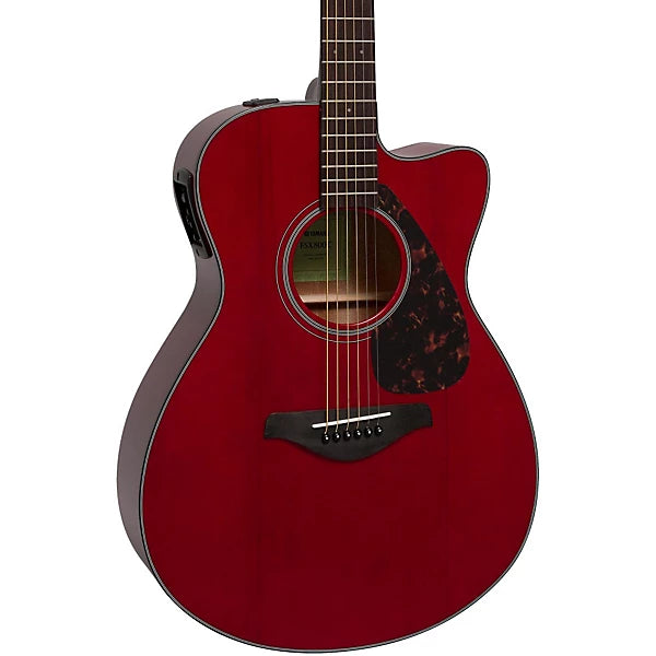 Yamaha FSX800C Small-Body Acoustic-Electric Guitar Ruby Red Yamaha
