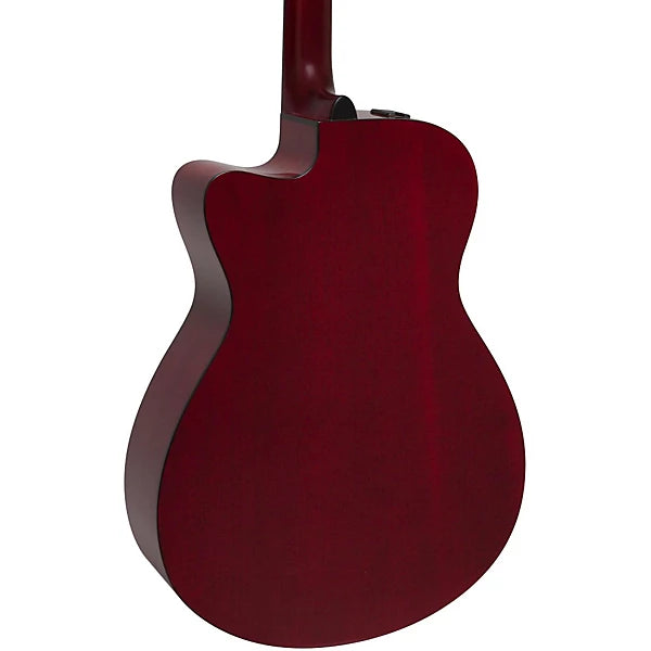 Yamaha FSX800C Small-Body Acoustic-Electric Guitar Ruby Red Yamaha