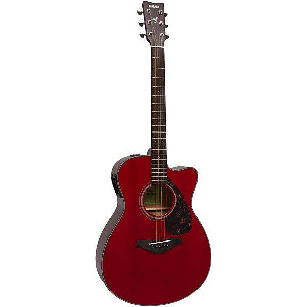 Yamaha FSX800C Small-Body Acoustic-Electric Guitar Ruby Red Yamaha