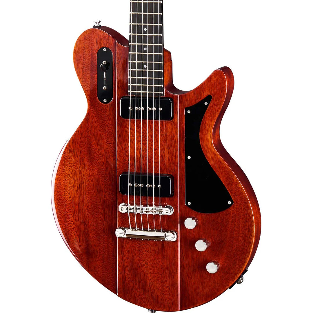 Eastman Juliet P90-VR Solid Body Electric Guitar (Vintage Red with Bare Knuckle P90s) - Pecknel Music