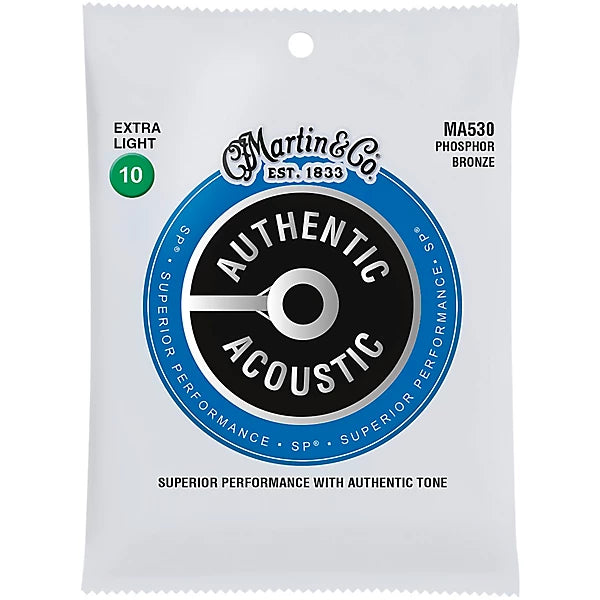Martin MA530 SP Phosphor Bronze Extra-Light Authentic Acoustic Guitar Strings