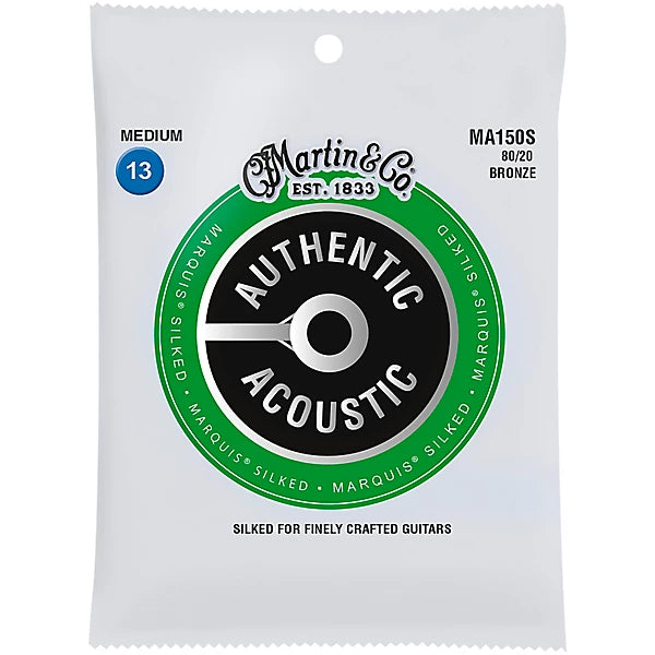 Martin MA150S Authentic Acoustic Marquis® Silked 80/20 Bronze Medium Strings (13-56) - Pecknel Music