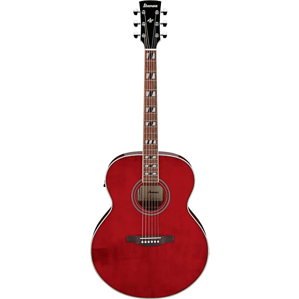 Ibanez AJ70M1EWR Artwood Series Jumbo Acoustic-Electric Guitar (Wine Red High Gloss)