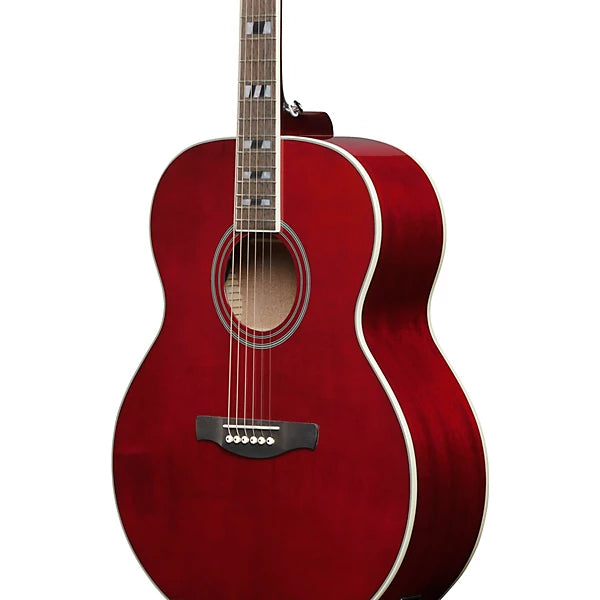 Ibanez AJ70M1EWR Artwood Series Jumbo Acoustic-Electric Guitar (Wine Red High Gloss)