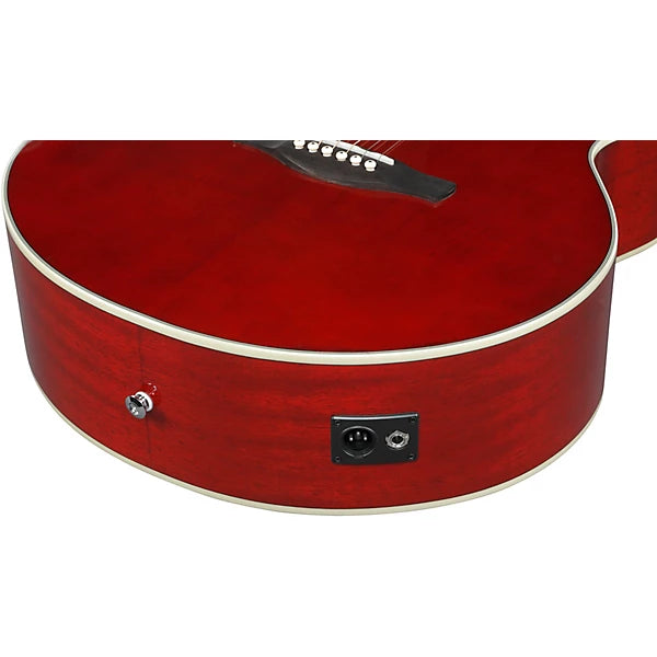 Ibanez AJ70M1EWR Artwood Series Jumbo Acoustic-Electric Guitar (Wine Red High Gloss)