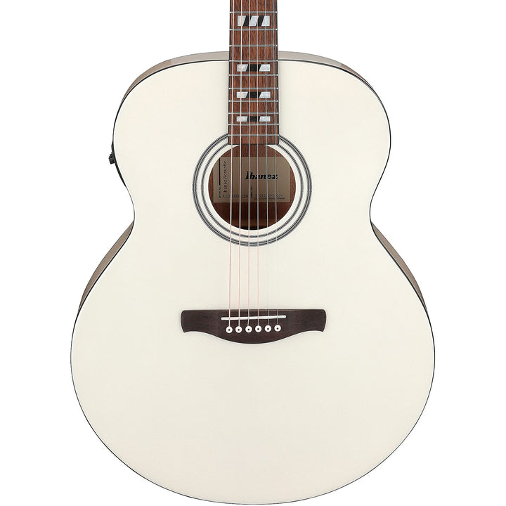 Ibanez AJ70M2EPW Artwood Series Jumbo Acoustic-Electric Guitar (Pearl White High Gloss)