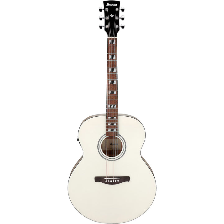 Ibanez AJ70M2EPW Artwood Series Jumbo Acoustic-Electric Guitar (Pearl White High Gloss)