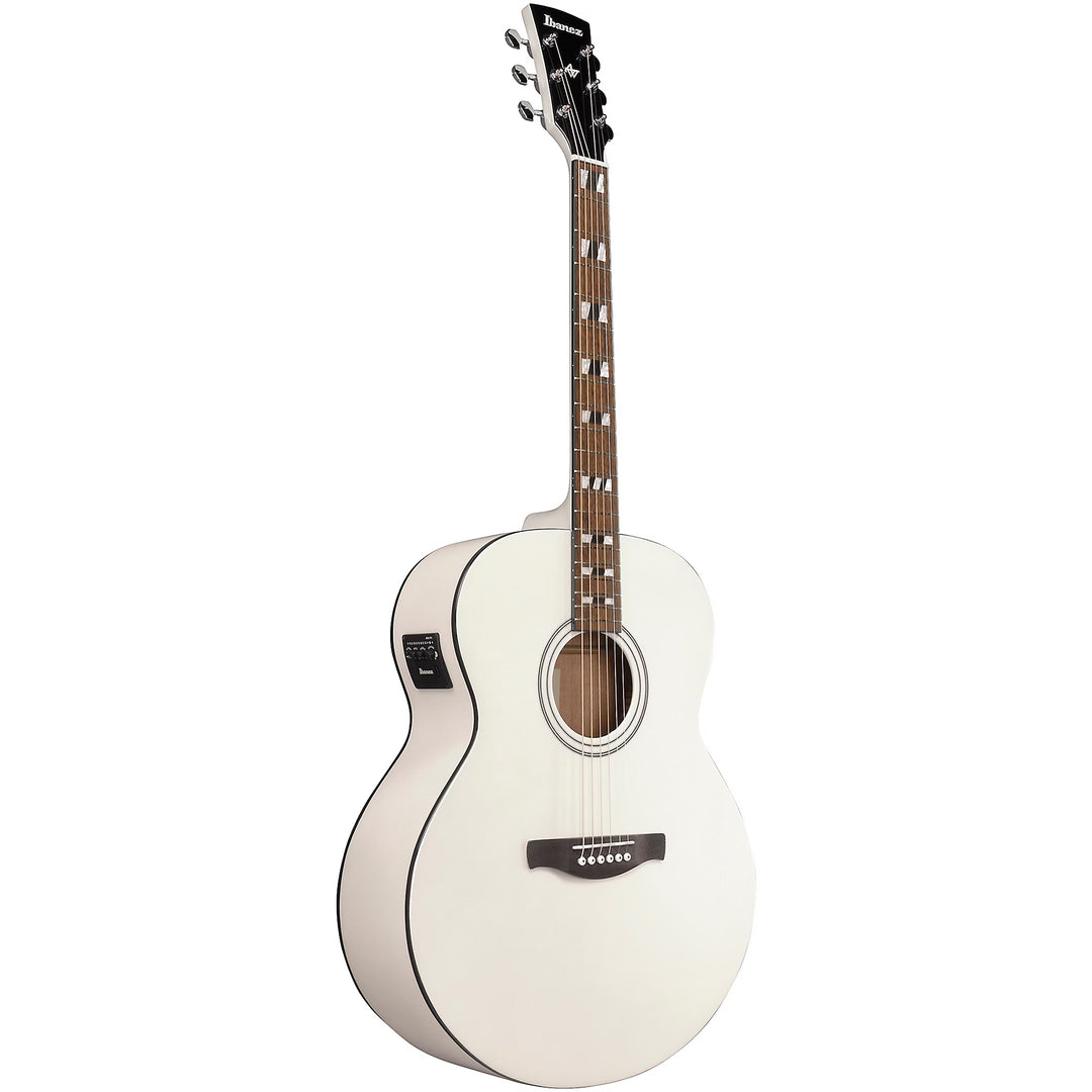 Ibanez AJ70M2EPW Artwood Series Jumbo Acoustic-Electric Guitar (Pearl White High Gloss)