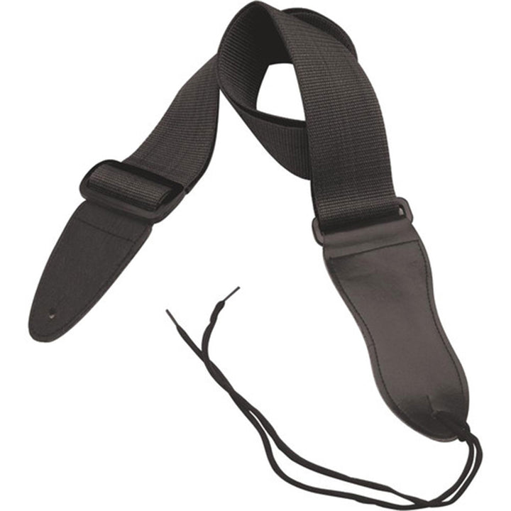 On-Stage Guitar Nylon Strap with Leather Ends