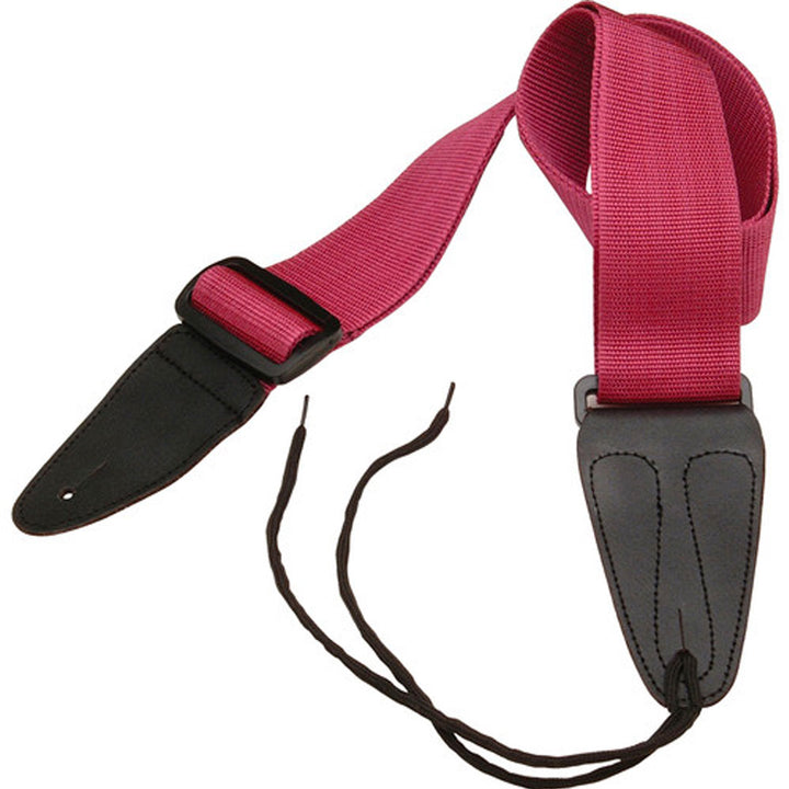 On-Stage Guitar Nylon Strap with Leather Ends