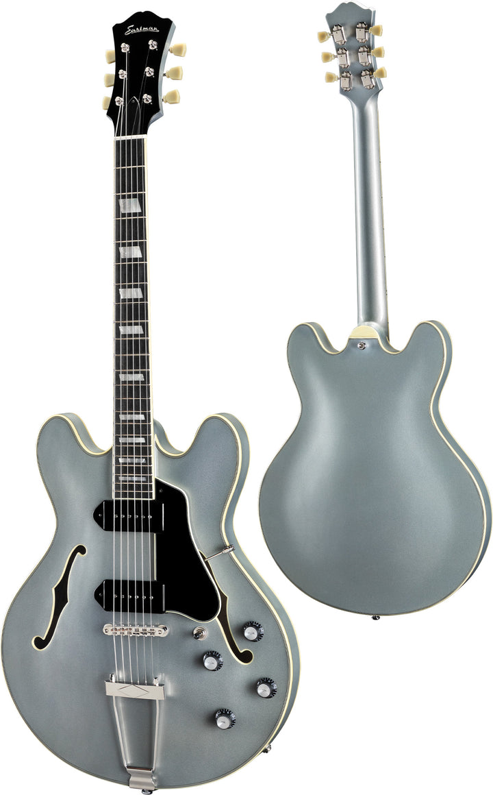 Eastman T64-T Iced Blue Metallic Hollowbody Electric Guitar