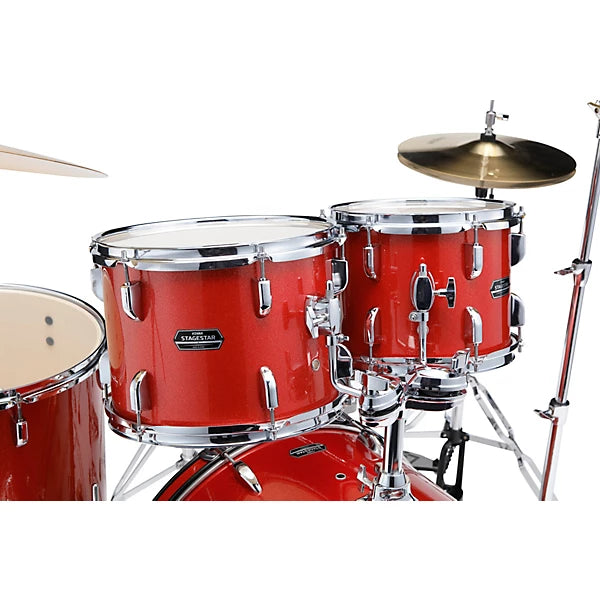 TAMA Stagestar 5-Piece Complete Drum Set with 22" Bass Drum Candy Red Sparkle