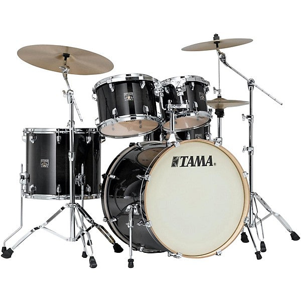 TAMA Superstar Classic Custom 5-Piece Shell Pack Transparent Black Burst Tama