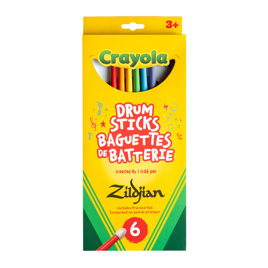 Zildjian x Crayola ZKIDS Drumsticks Pack &amp; Practice Pad