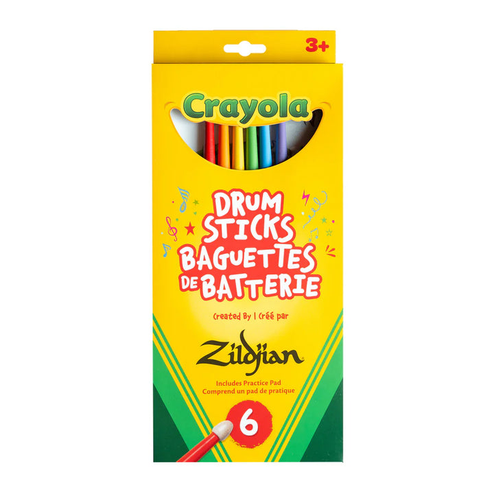 Zildjian x Crayola ZKIDS Drumsticks Pack &amp; Practice Pad