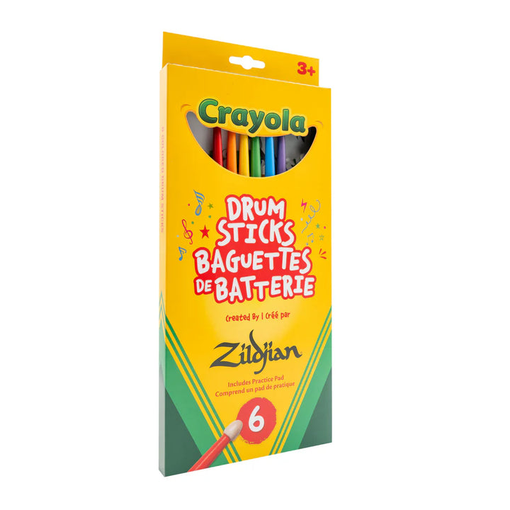 Zildjian x Crayola ZKIDS Drumsticks Pack &amp; Practice Pad