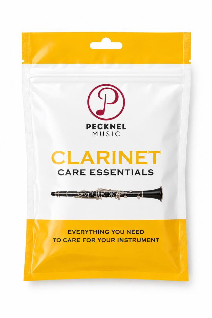 Clarinet care kit on white