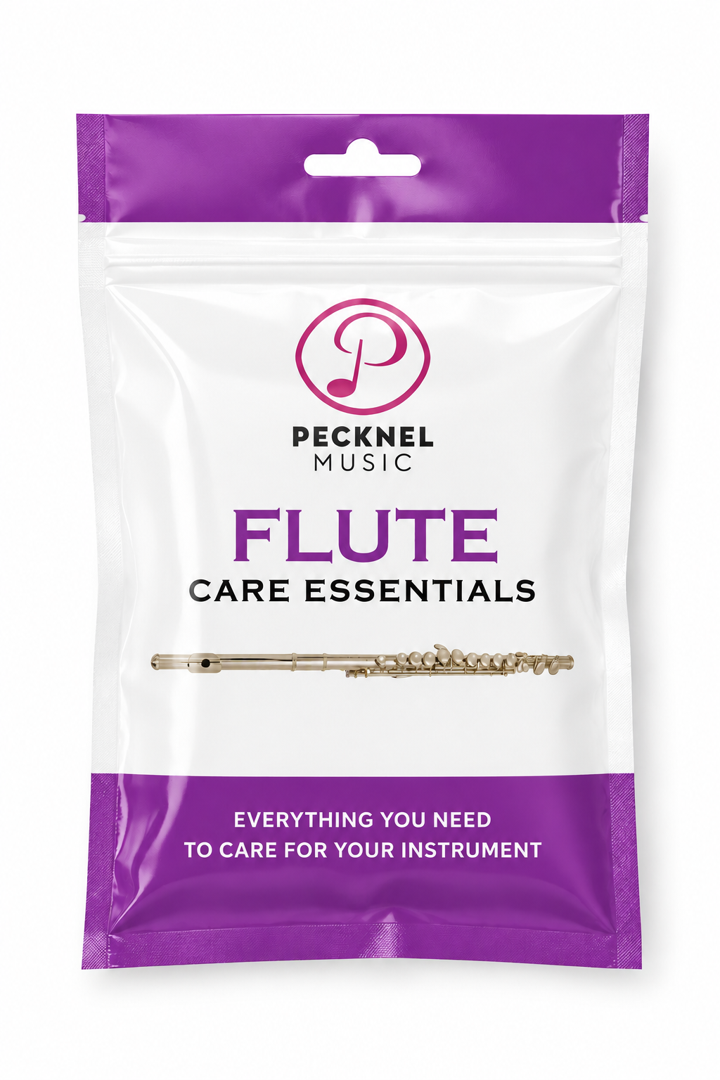 Flute care kit on white