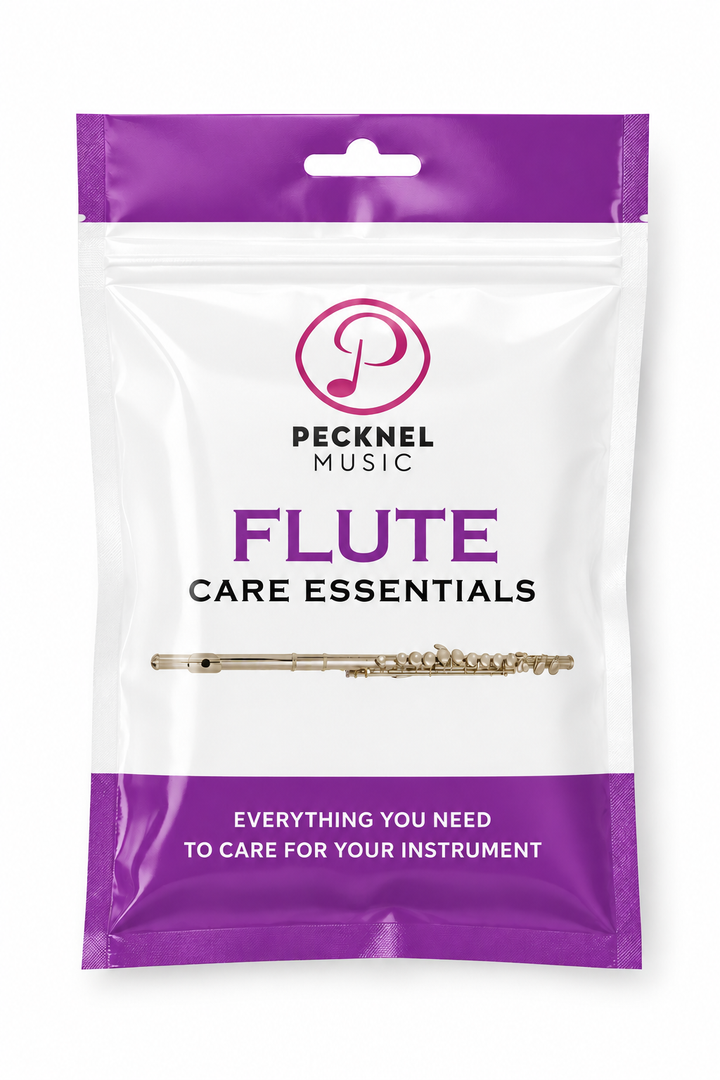 Flute care kit on white