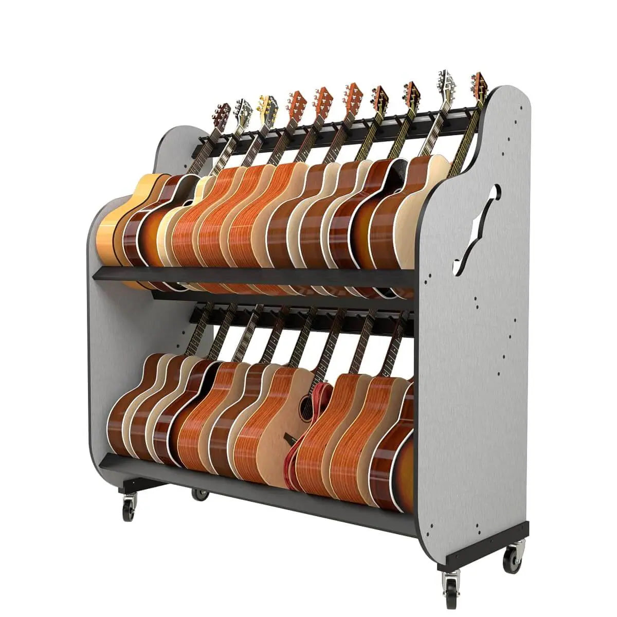 A&S BRDG Mobile Guitar & Case Rack – Holds 20 Instruments – Pecknel Music